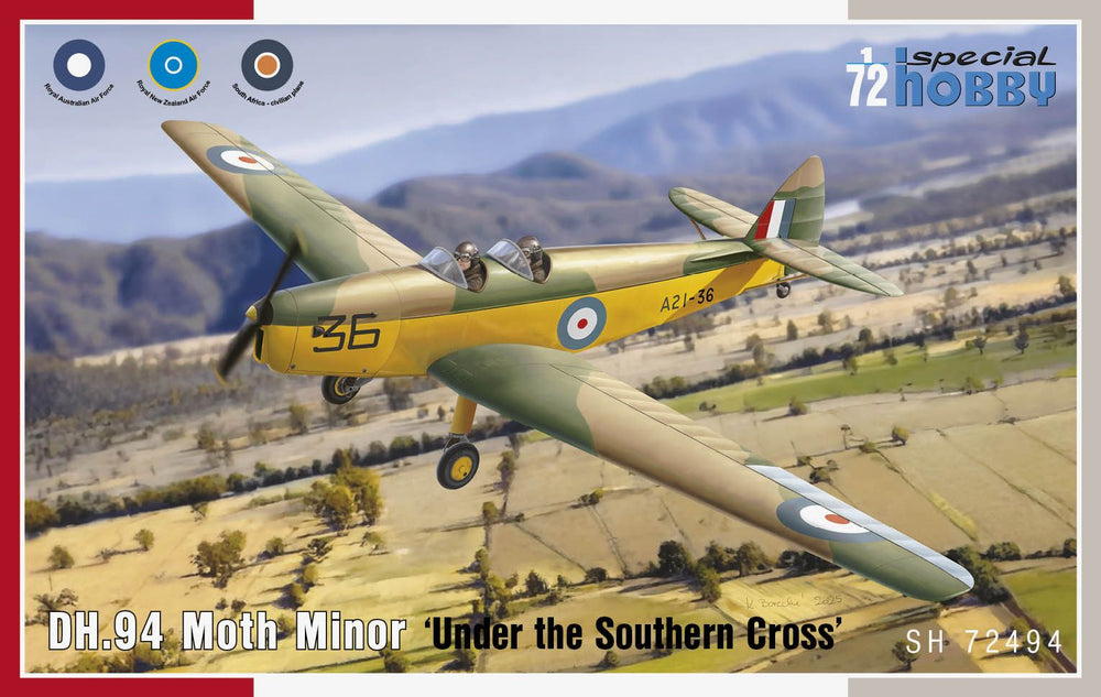 Special Hobby SH72494 1:72 DH.94 Moth Minor 'Under the Southern Cross'