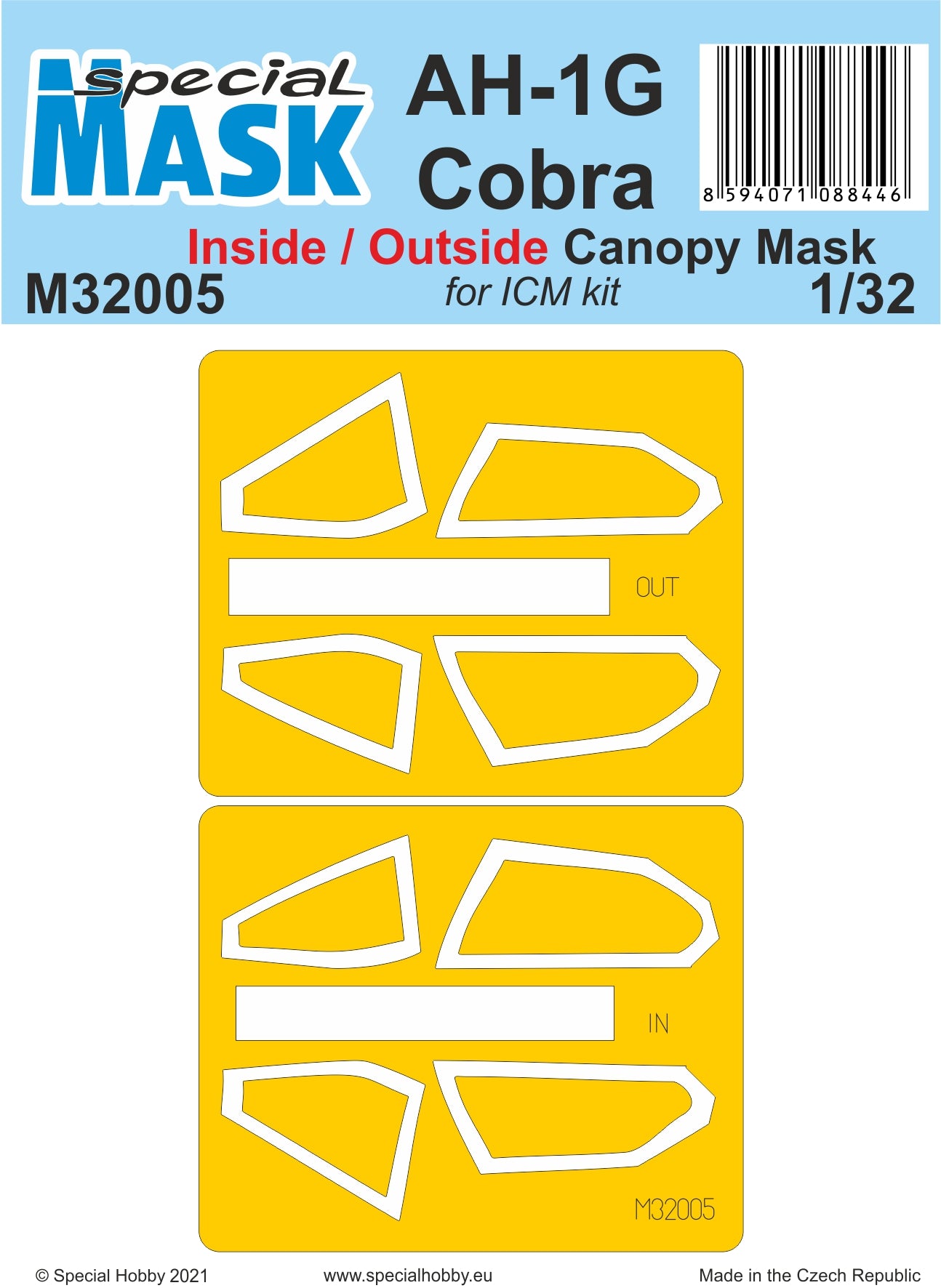 Special Hobby SHM32005 1:32 Bell AH-1G Cobra Inside/Outside MASK