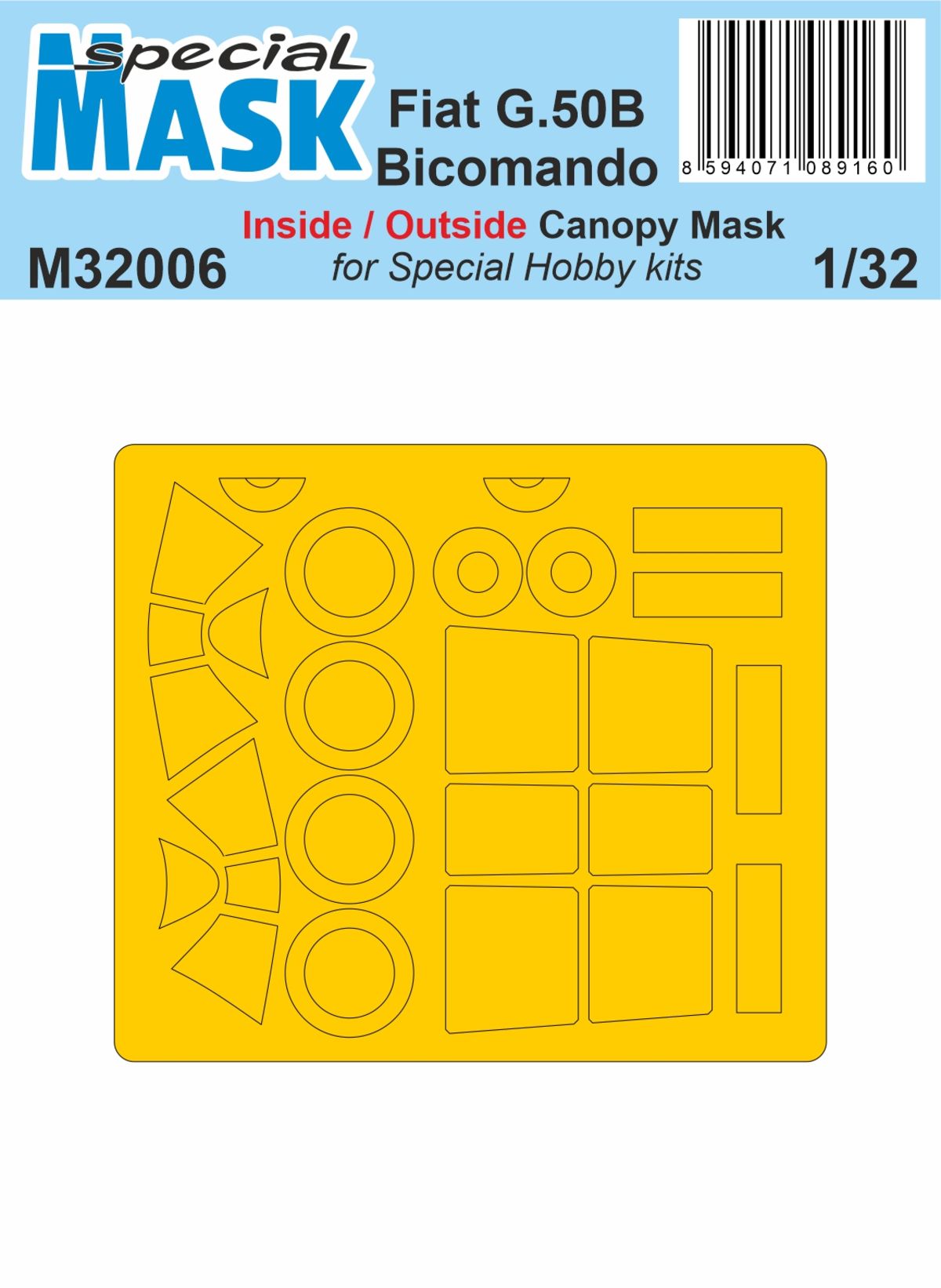 Special Hobby SHM32006 Fiat G.50B Bicomando Paint Mask 1:32