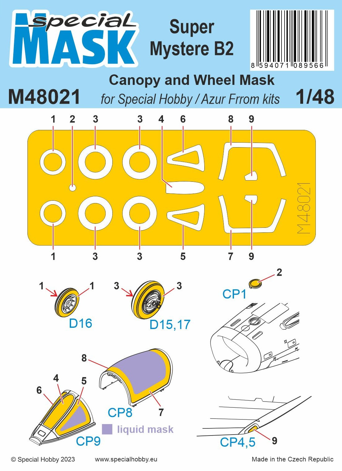 Special Hobby SHM48021 1:48 Dassault SMB-2 Super Mystere MASK