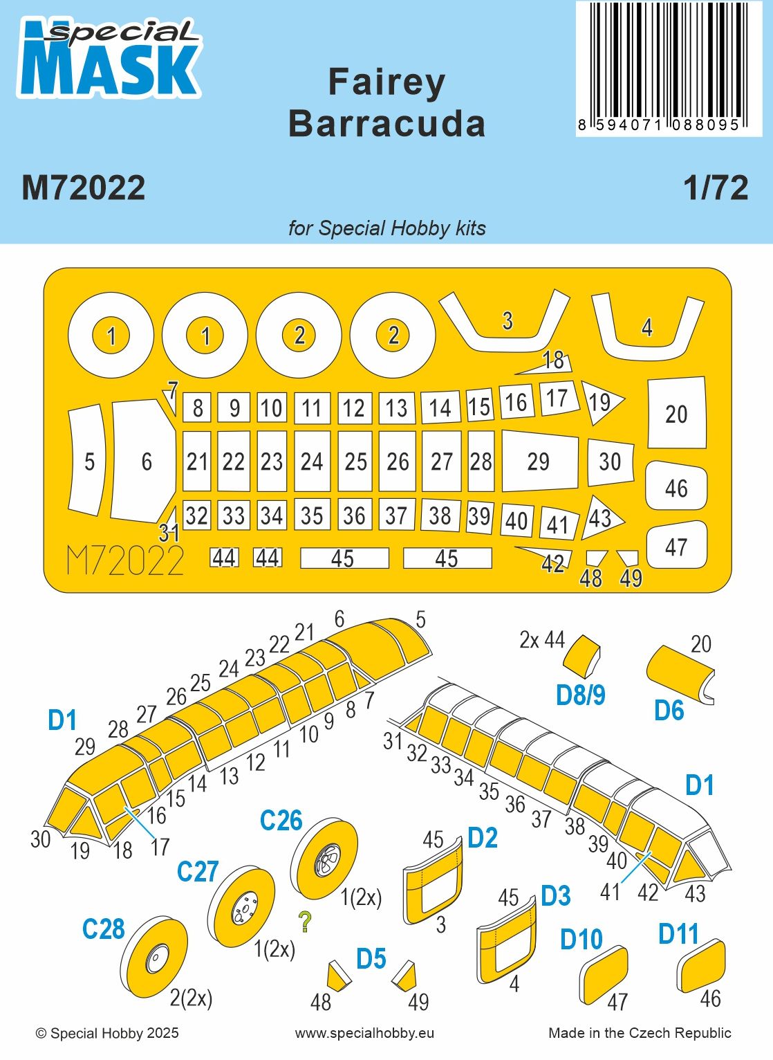 Special Hobby SHM72022 1:72 Fairey Barracudas Mk.II/Mk.III WWII GB, France