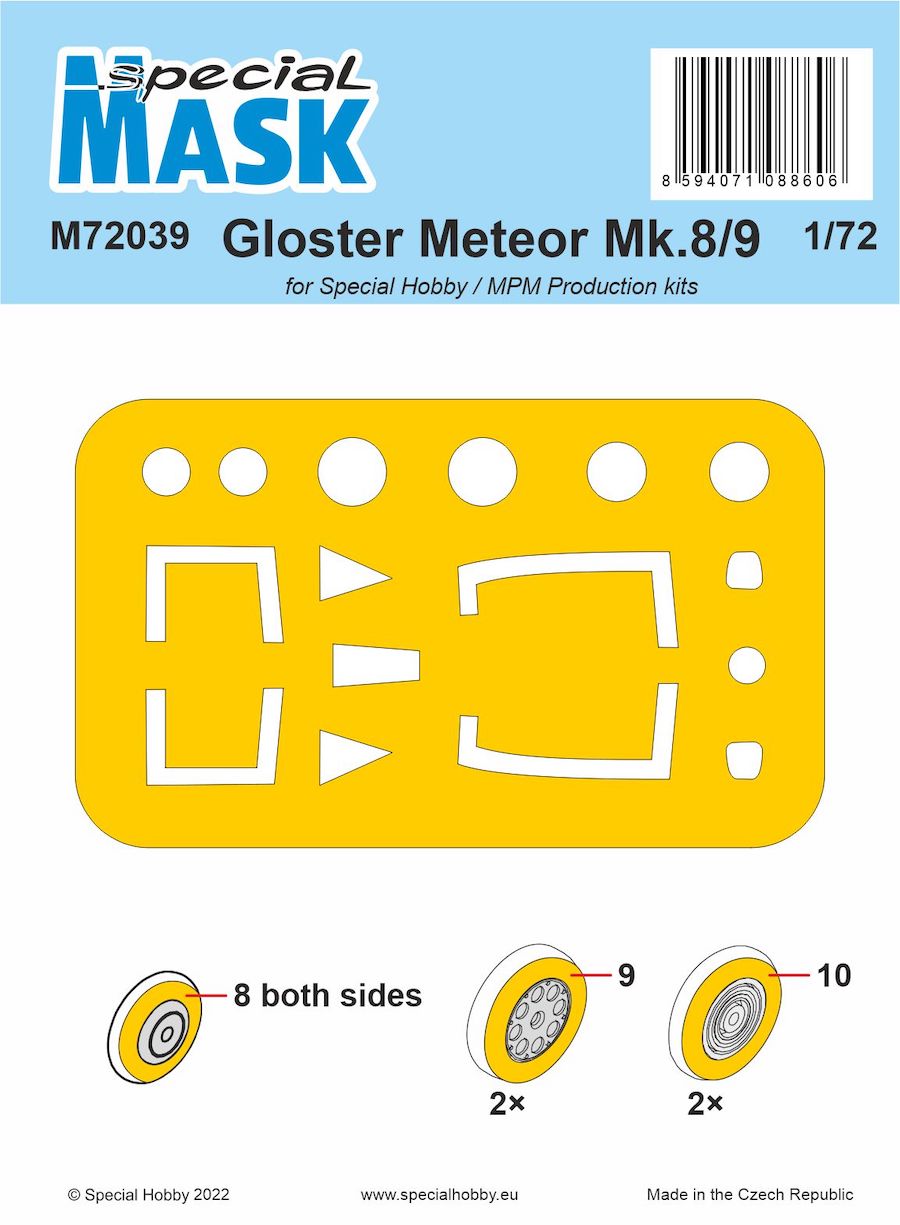 Special Hobby SHM72039 1:72 Gloster Meteor F.8/Mk.9 MASK