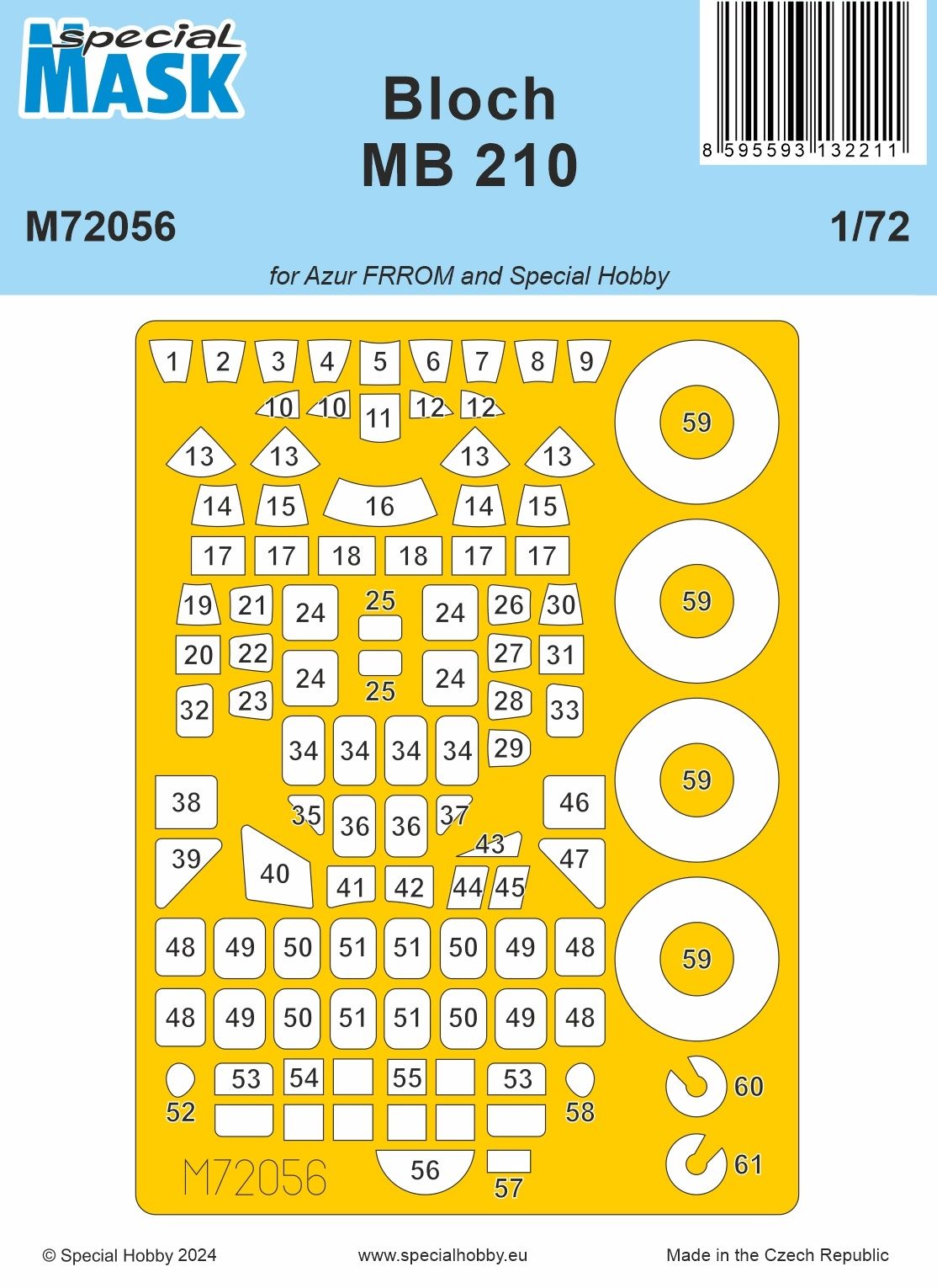 Special Hobby SHM72056 Bloch MB.210 Paint Mask 1:72