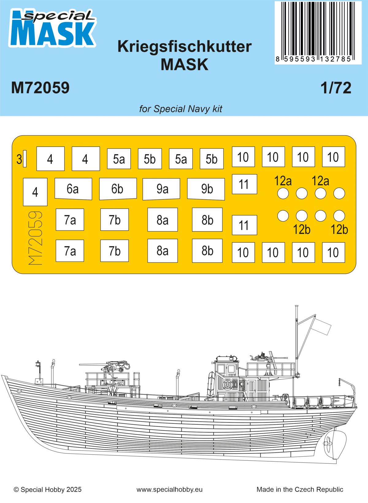 Special Hobby SHM72059 KFK Kriegsfischkutter Mask 1:72