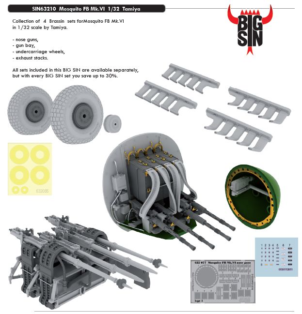 Eduard Brassin SIN63210 1:32 de Havilland Mosquito FB Mk.VI