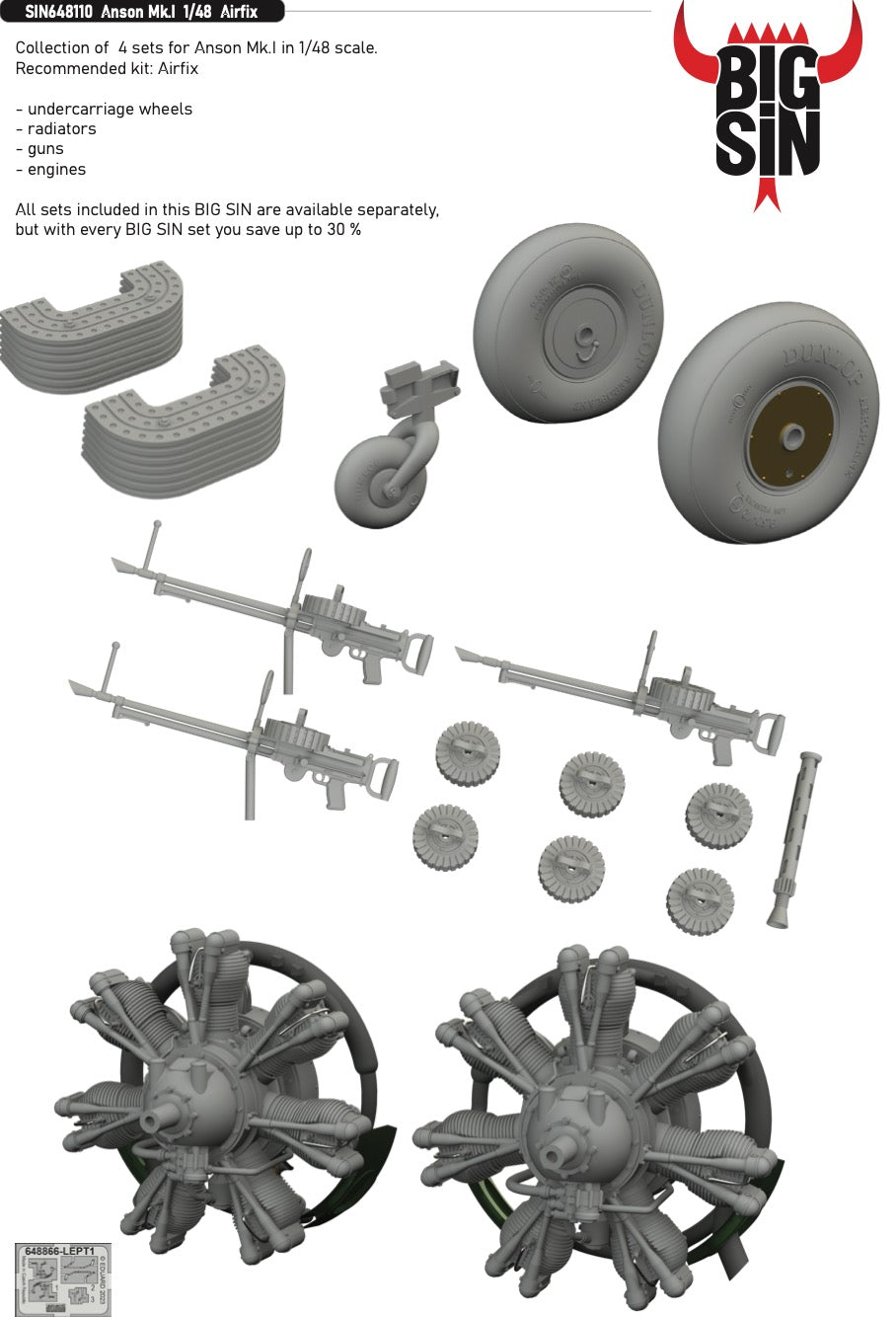 Eduard Brassin SIN648110 1:48 Avro Anson Mk.I