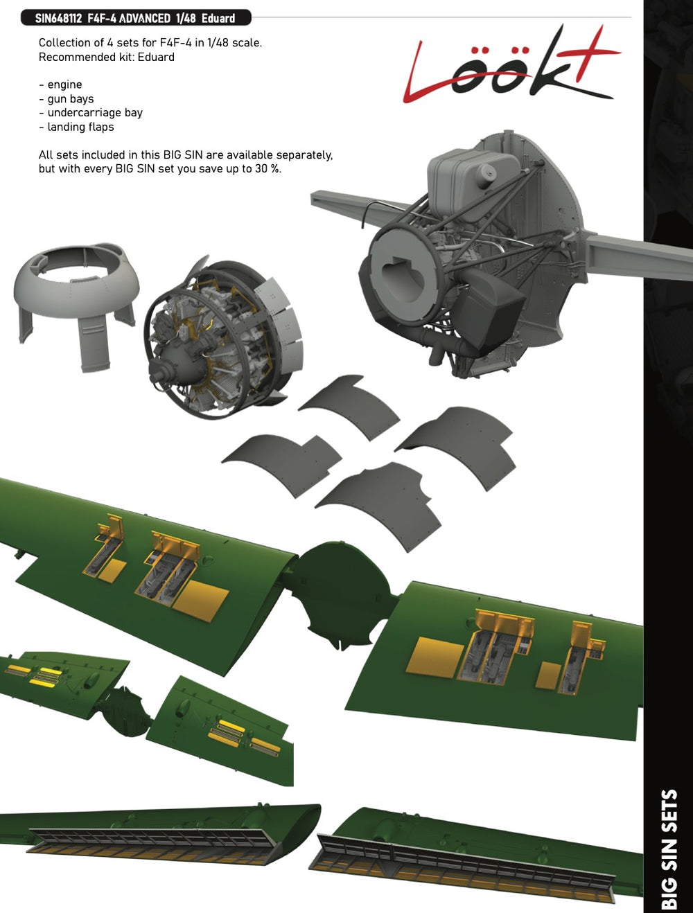 Eduard Brassin SIN648112 1:48 Grumman F4F-4 Wildcat ADVANCED