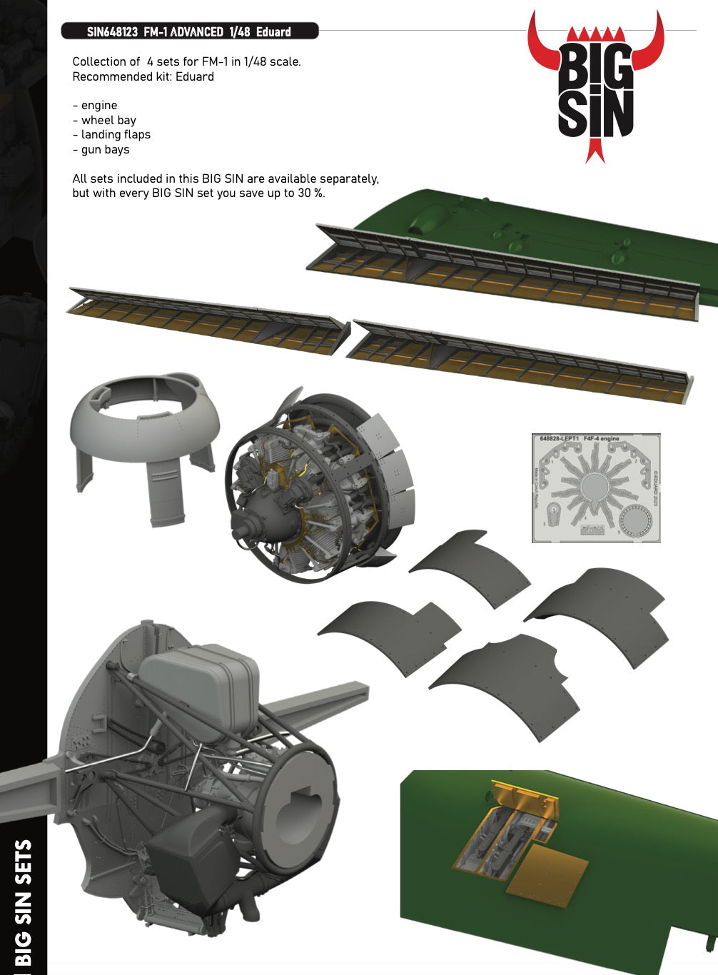 Eduard Brassin SIN648123 General-Motors FM-1 Wildcat ADVANCED 1:48