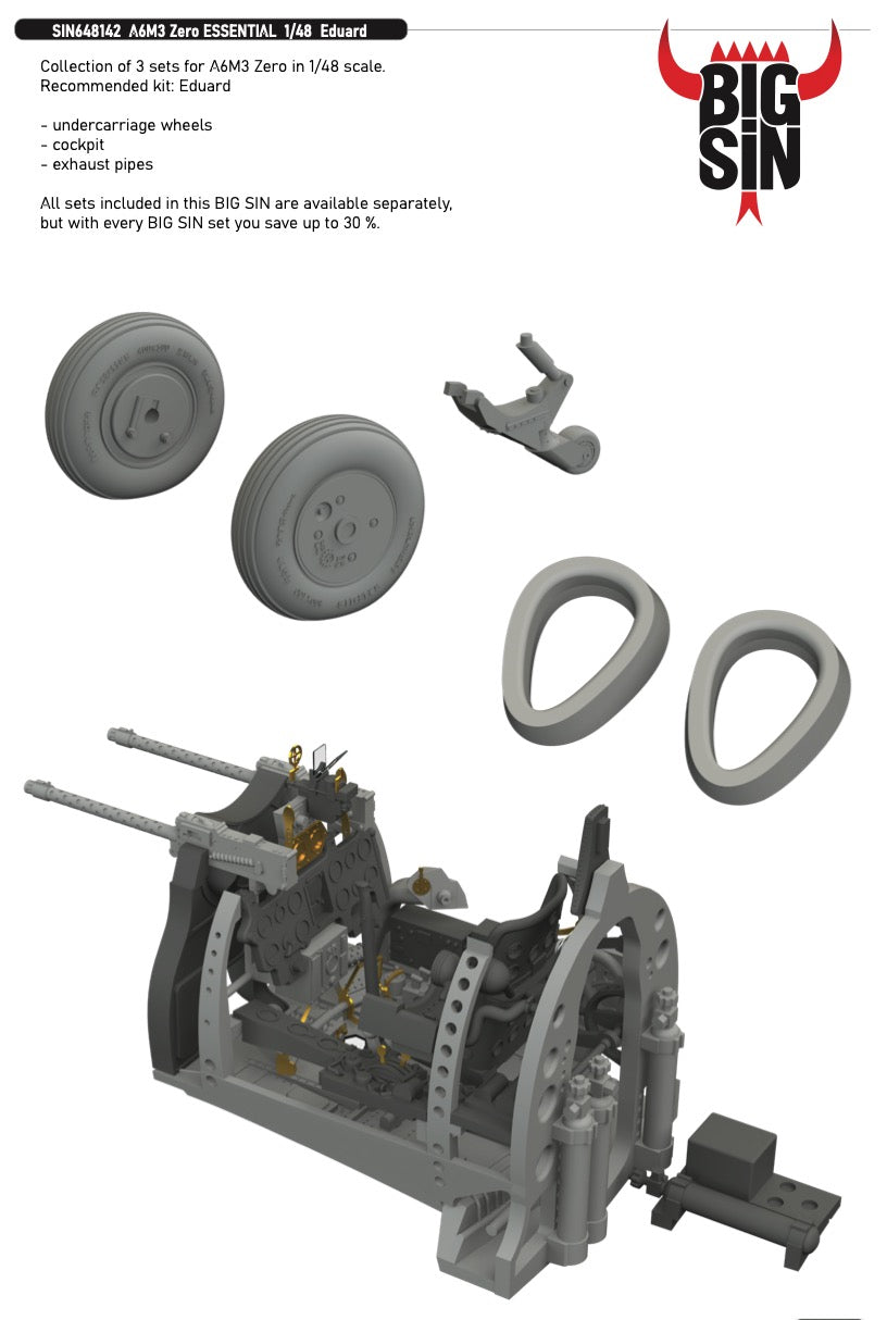 Eduard Brassin SIN648142 Mitsubishi A6M3 Zero ESSENTIAL 1:48
