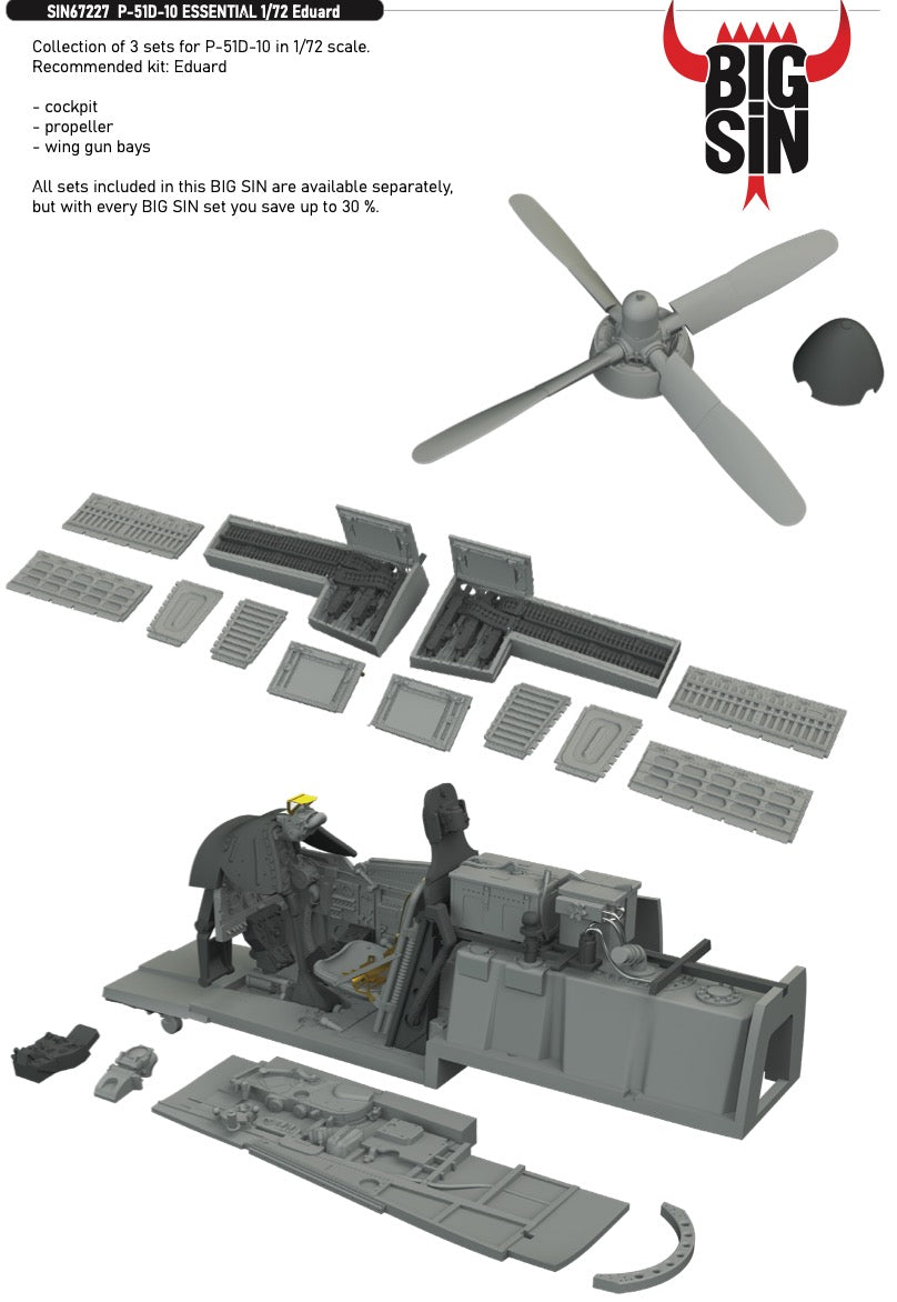 Eduard Brassin SIN67227 North-American P-51D-10 ESSENTIAL 1:72