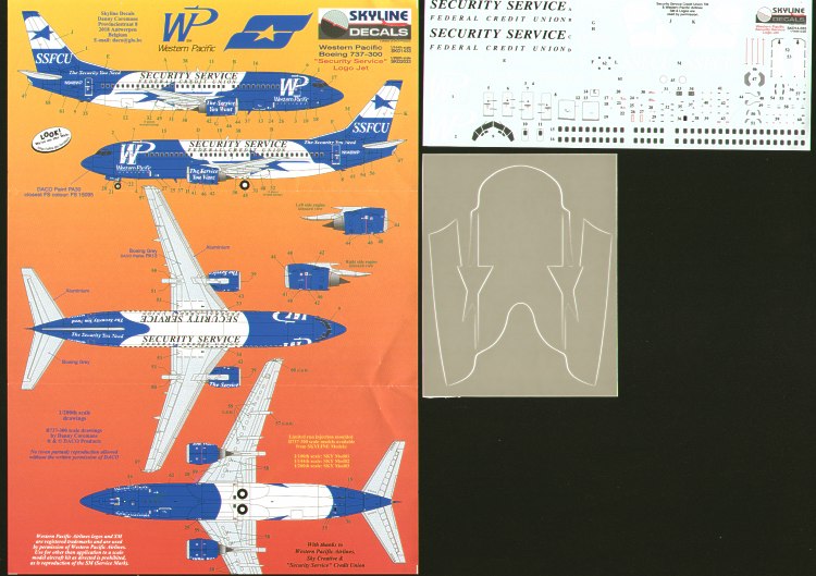 Skyline SKY14033 1:144 Boeing 737-300 West Pac Security Service