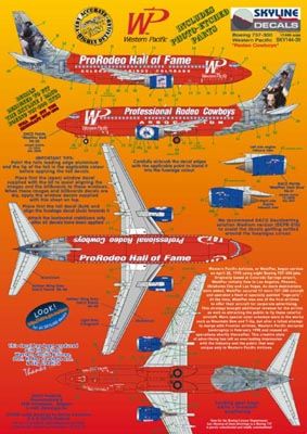 Skyline SKY14039 1:144 Boeing 737-300 WP Western Pacific Hall of Fame