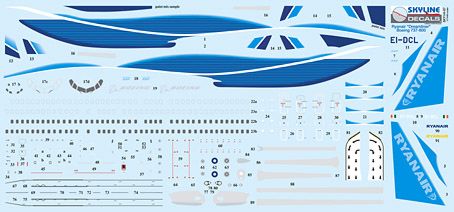 Skyline SKY14067 1:144 737-800 Ryanair EI-DCL Dreamliner House scheme
