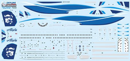 Skyline SKY14068 1:144 737-800 Alaska N512AS Dreamliner House scheme