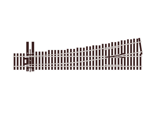 PECO SL-U8362 Unifrog Turnout, 6th Radius, Left Hand HO/OO Gauge