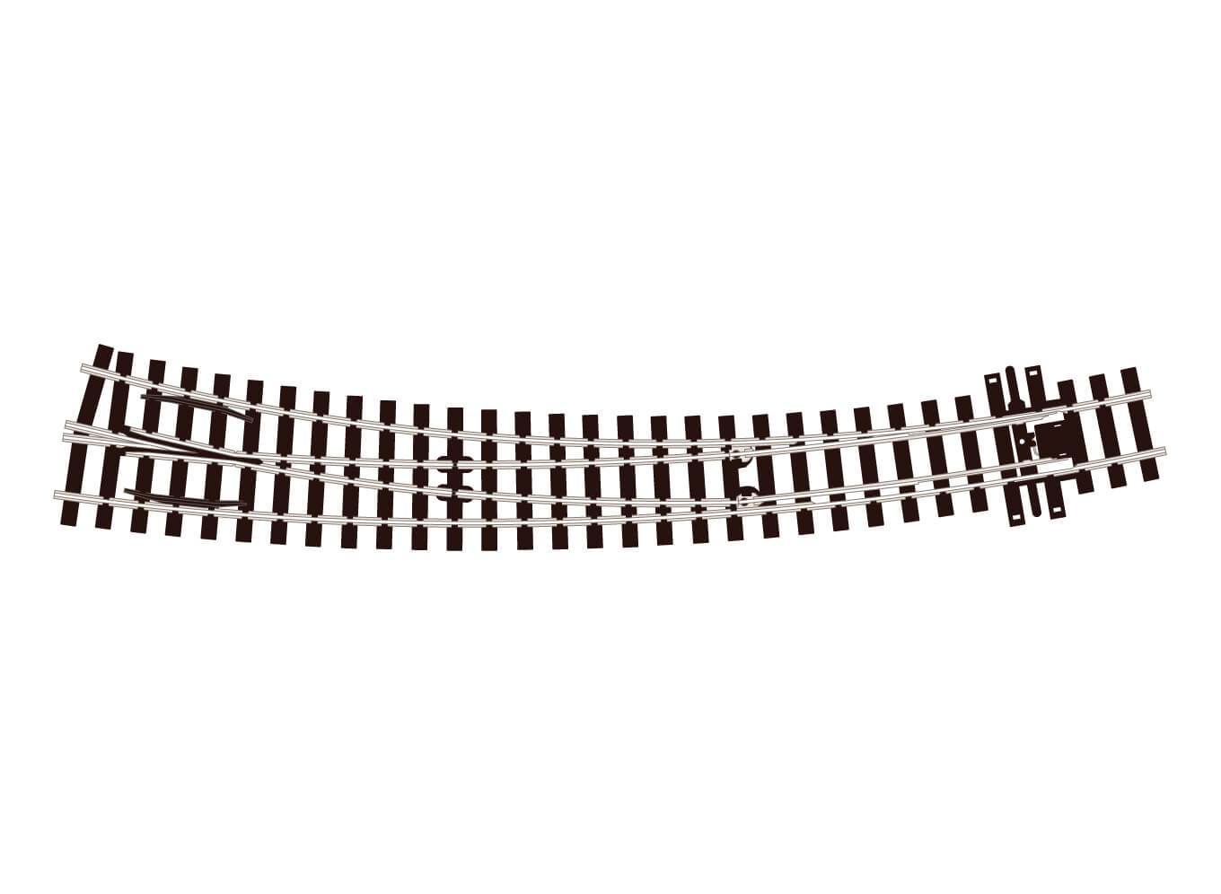 PECO SL-E1486 Curved Turnout, Large Radius, Right Hand HOm Gauge