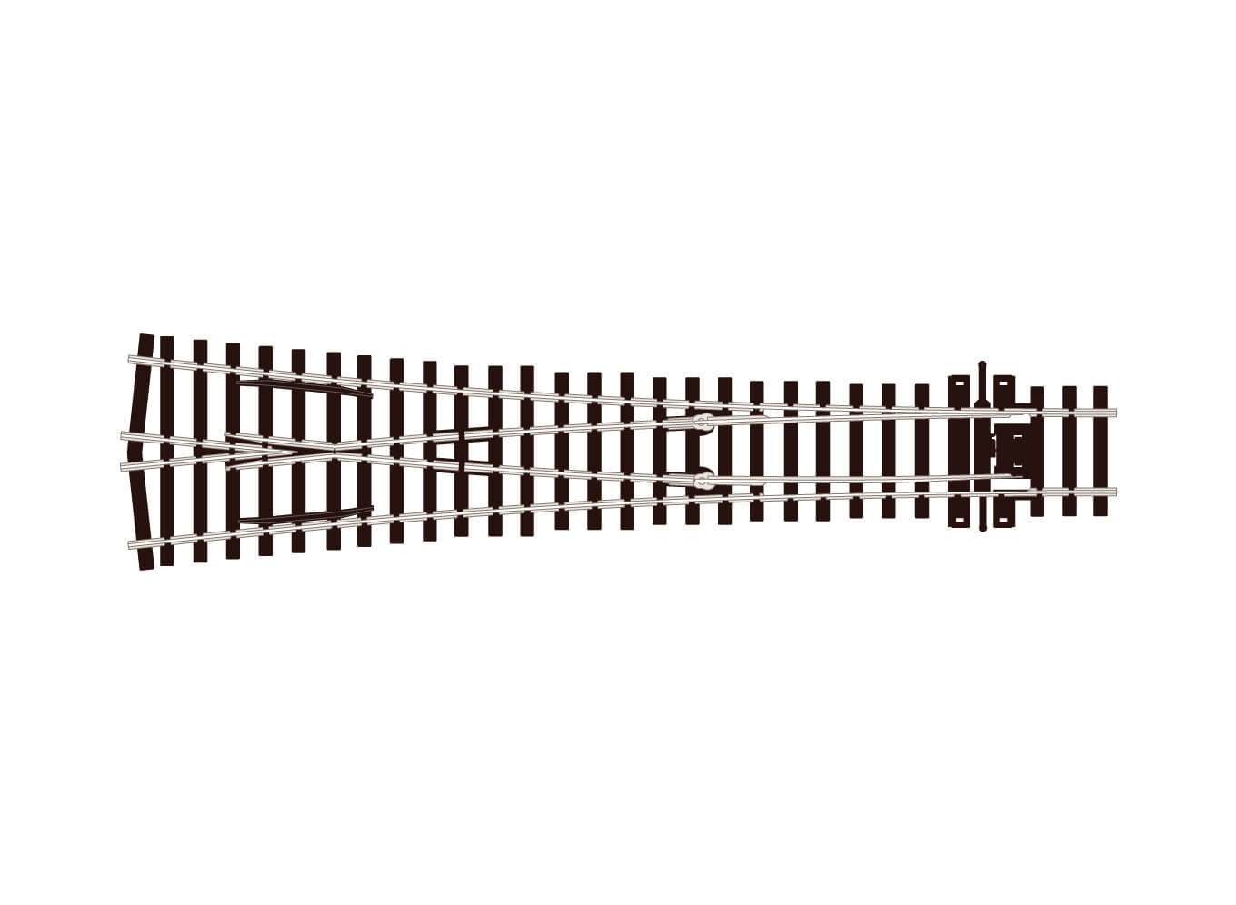 PECO SL-E198 Y Turnout, Large Radius HO/OO Gauge