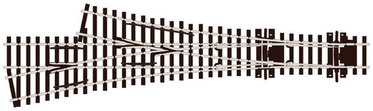 PECO SL-E199 3 Way Asymmetric Turnout, Medium Radius HO/OO Gauge