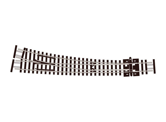 PECO SL-E386F Curved Turnout, Large Radius, Right Hand N Gauge