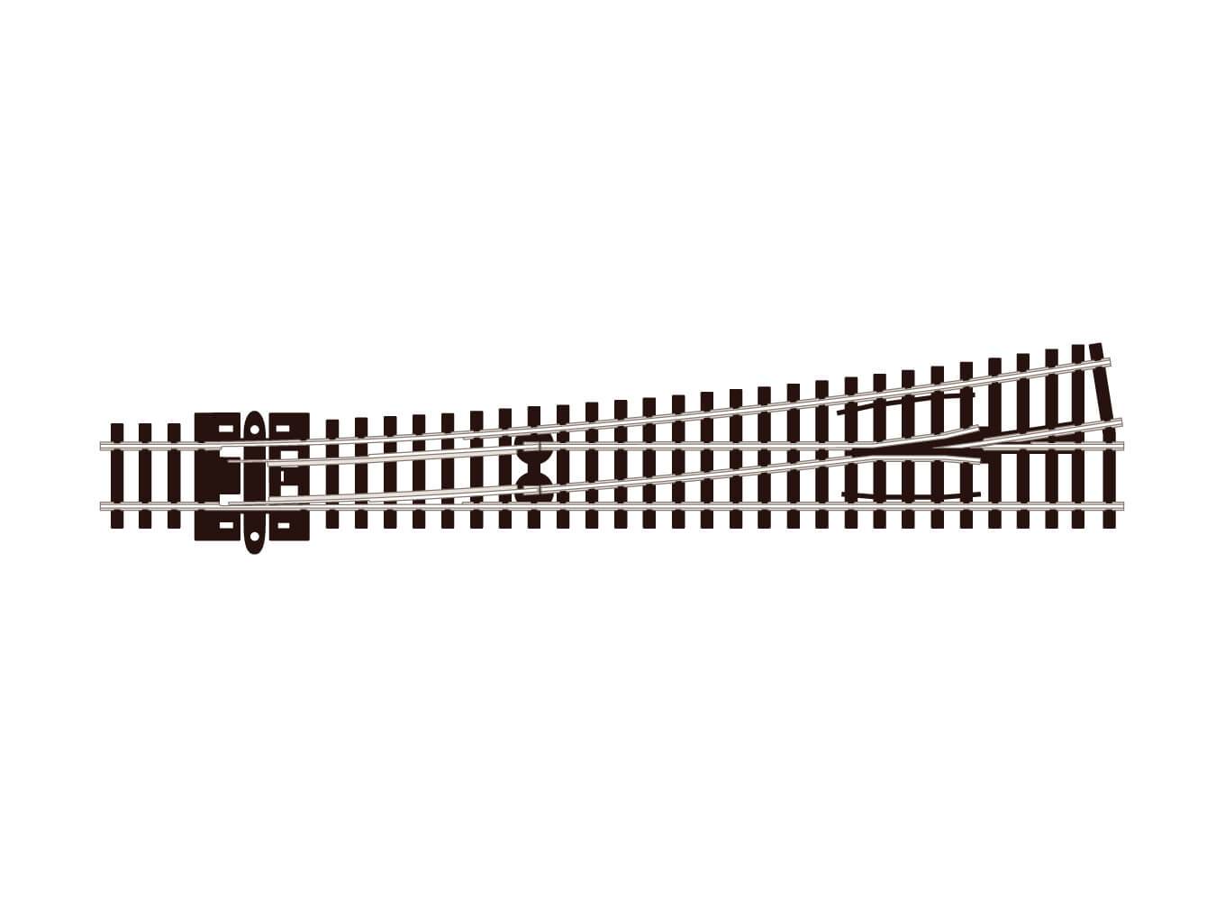 PECO SL-E389 Turnout, Large Radius, Left Hand N Gauge