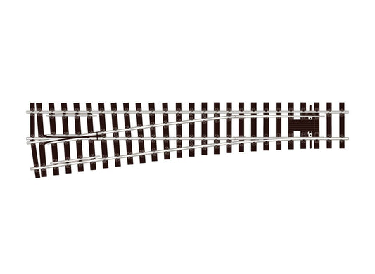 PECO SL-E792FB Flat Bottom O Gauge LH Turnout - Medium Radius O Gauge