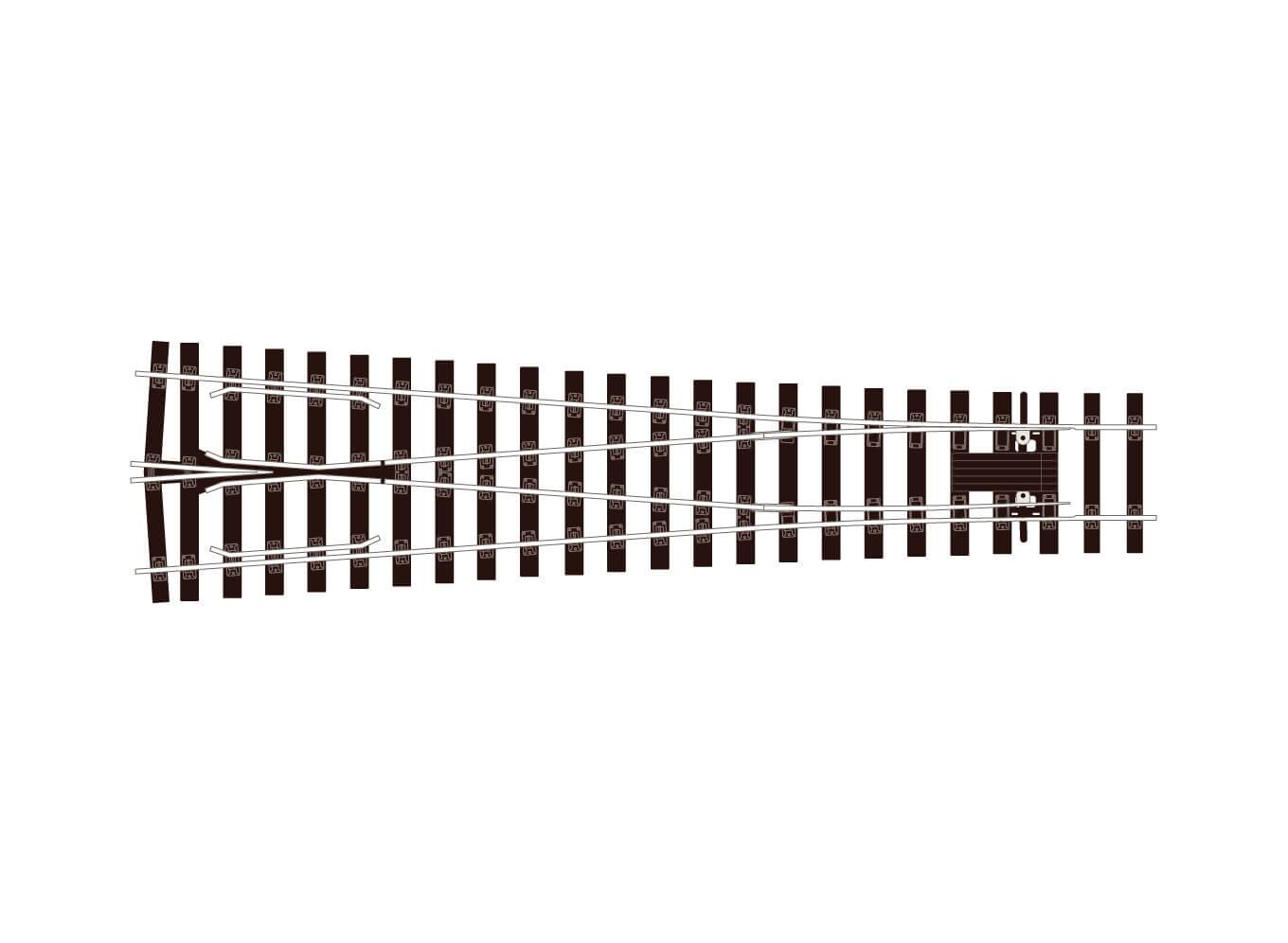 PECO SL-E797BH Bullhead O Gauge Y Turnout - Medium Radius O Gauge