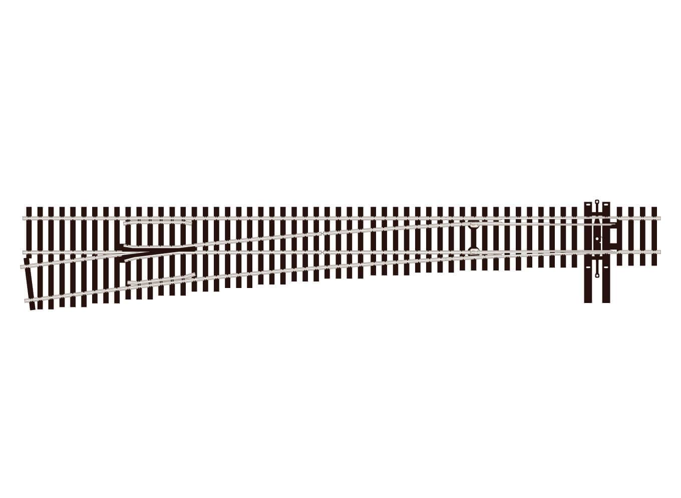 PECO SL-E8382 Streamline No.8 L/H Electrofrog Turnout HO/OO Gauge Track