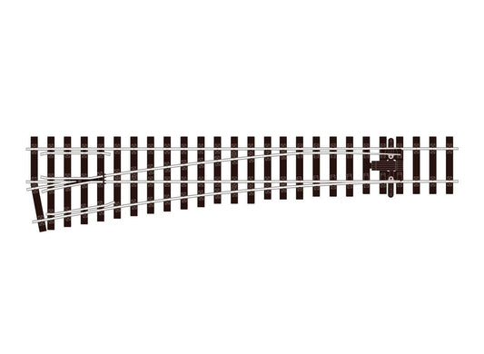 PECO SL-E896 Turnout, Medium Radius, Left Hand 1 Gauge