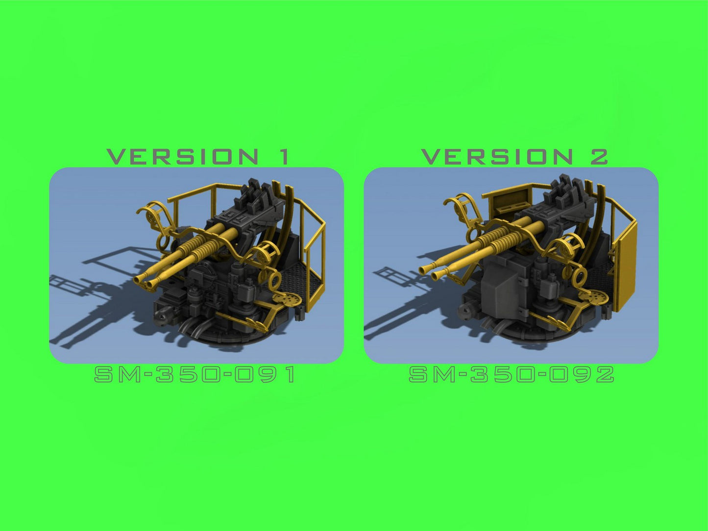 Master SM350-091 1:350 USN 40 mm/56 Bofors twin mount ver.1/with Mk-51 director