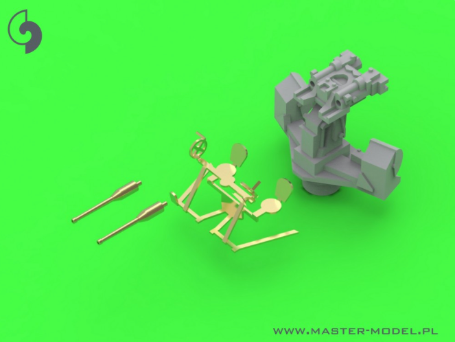 Master SM350-103 1:350 French Twin Mount 37mm/50