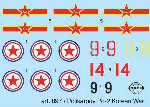 Smer SM72-897 1:72 Polikarpov Po-2 'Korean War'