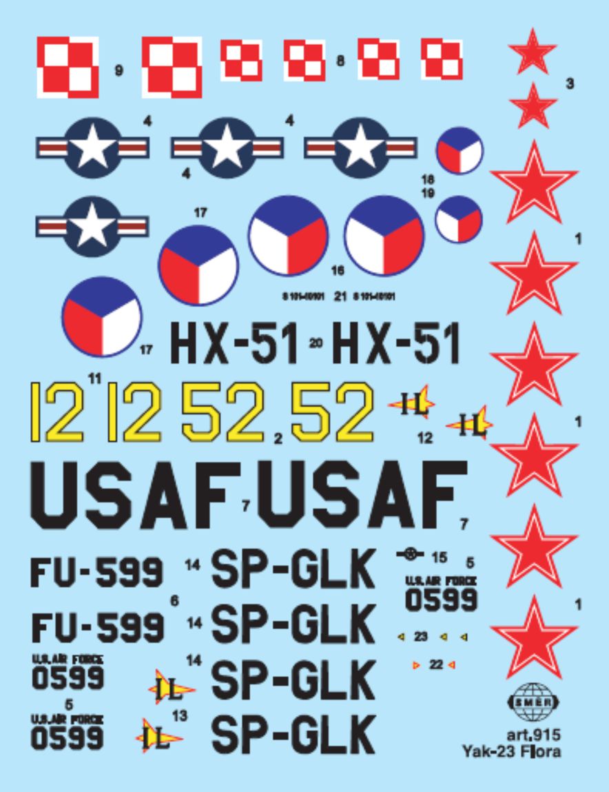 Smer SM72-915 1:72 Yak-23 'Flora' ex-KP/KOPRO