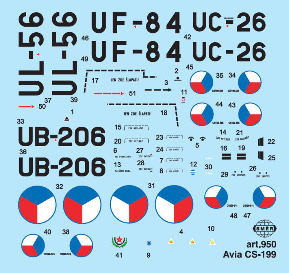 Smer SM72-950 1:72 Avia CS-199 'CzAF post-war trainer' ex-KP/KOPRO