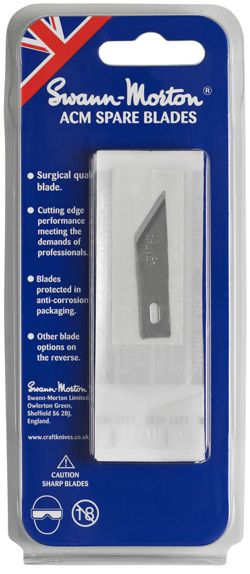Swann Morton SM9144No.24 Blade fit SM9106 No.2 & SM9107 no.5 pack of 5 blades
