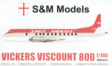 S & M Models SMK44-01 1:144 Vickers Viscount 800 Decals 'Eagle Airways'