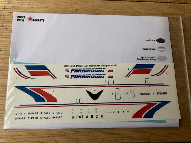 S & M Models SMK44-62 1:144 McDonnell-Douglas MD-83 Paramount Airways