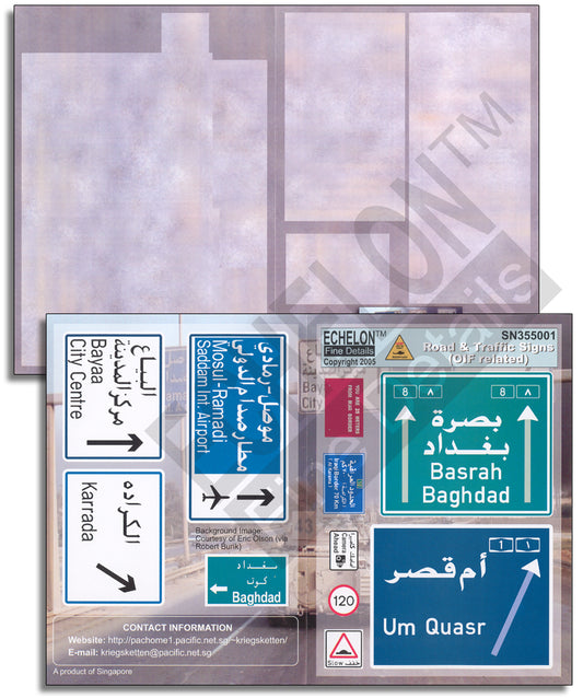 Echelon FD SN355001 1:35 Iraq Road & Traffic Signs