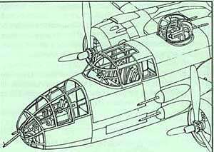 Squadron Canopies SQS9195 1:72 North-American B-25J Mitchell canopy