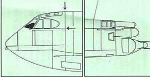 Squadron Canopies SQS9196 1:72 Boeing B-52D Super Fortress canopy
