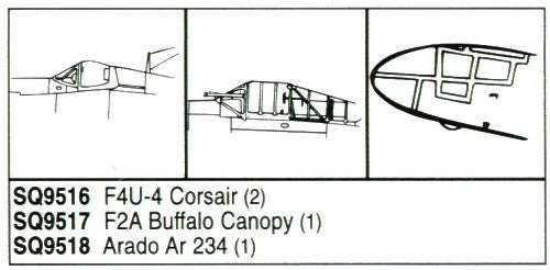 Squadron Canopies SQS9517 1:48 Brewster F2A-1 Buffalo
