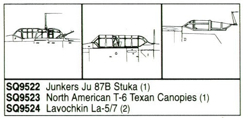Squadron Canopies SQS9522 1:48 Junkers Ju-87B 'Stuka'