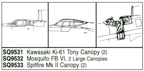 Squadron Canopies SQS9532 1:48 de Havilland Mosquito Mk.VI