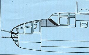 Squadron Canopies SQS9646 1:48 North-American B-25C/B-25D Mitchell canopy