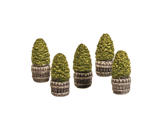 Harburn Hamlet SS311 Five Small Trees in Half Barrels HO/OO Gauge