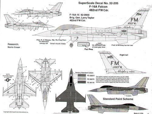 Microscale SS32205 1:32 General-Dynamics F-16A Fighting Falcon