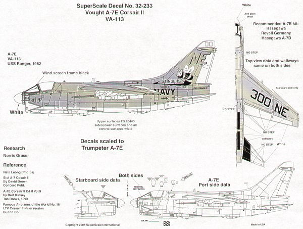 Microscale SS32233 1:32 LTV A-7E Corsair II