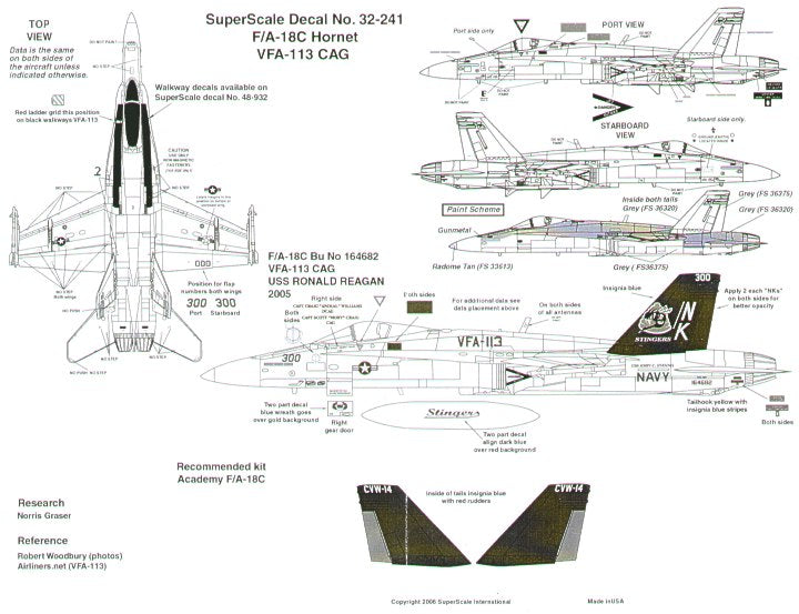 Microscale SS32241 1:32 McDonnell-Douglas F/A-18C Hornet