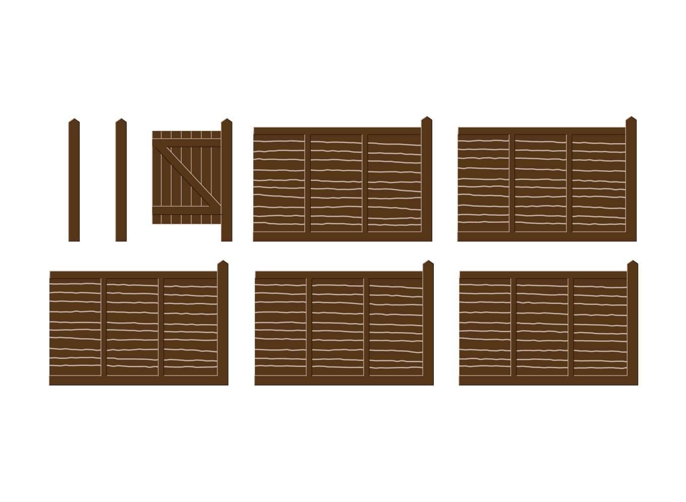 Wills Kits SS44 Larch Lap Fencing HO/OO Gauge