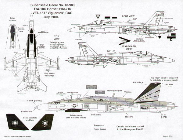 Superscale SS480983 1:48 McDonnell-Douglas F/A-18C Hornet