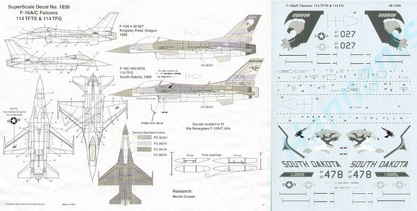 Microscale SS481036 1:48 General-Dynamics F-16A/C